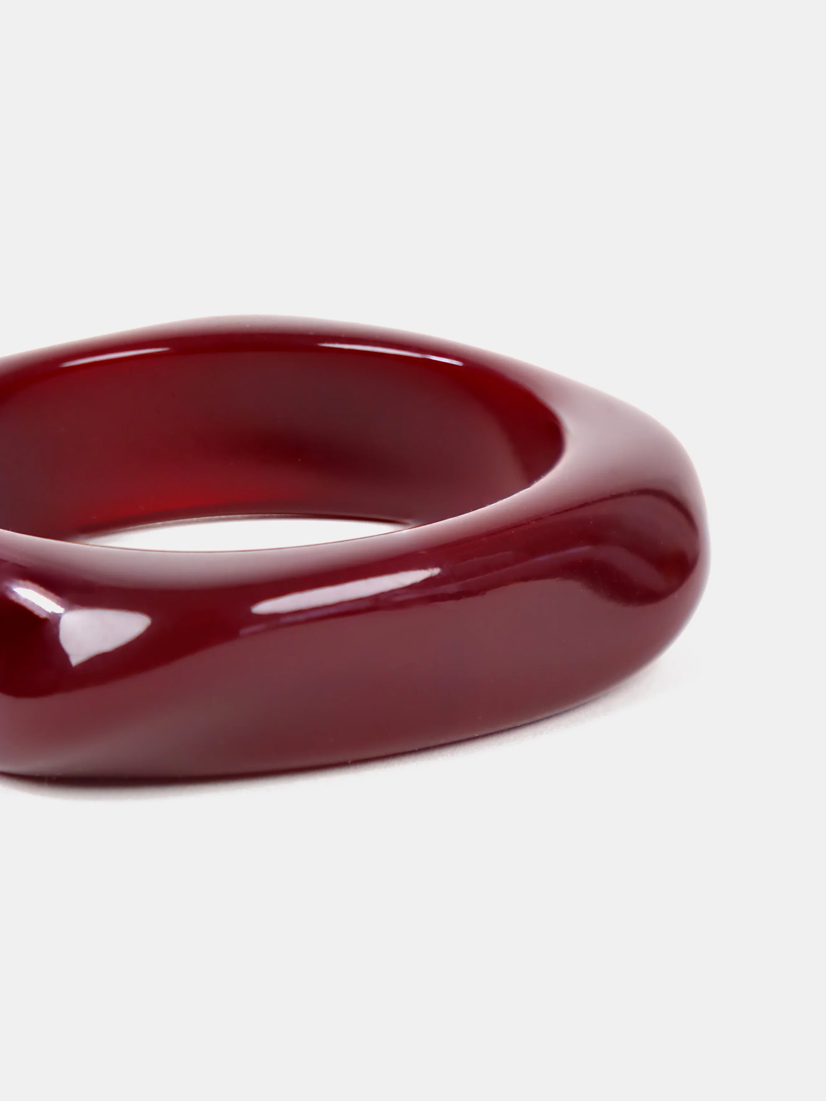 ANGULAR CUFF BANGLE - Wine - Image 4