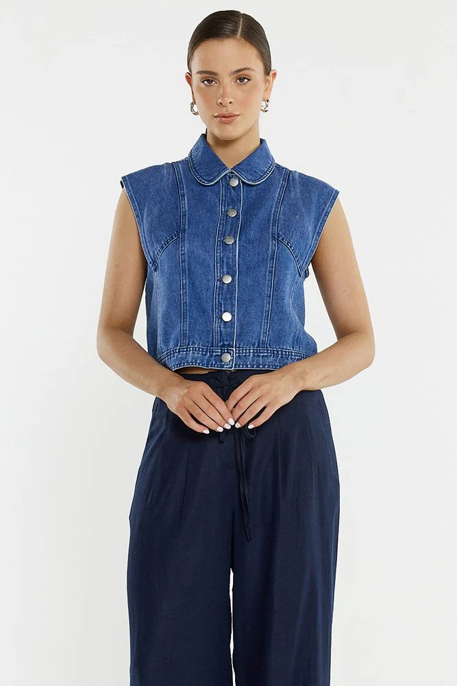 Christian Denim Vest - Image 2