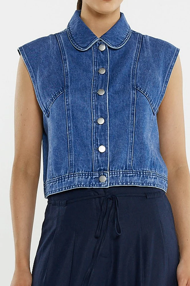 Christian Denim Vest - Image 3