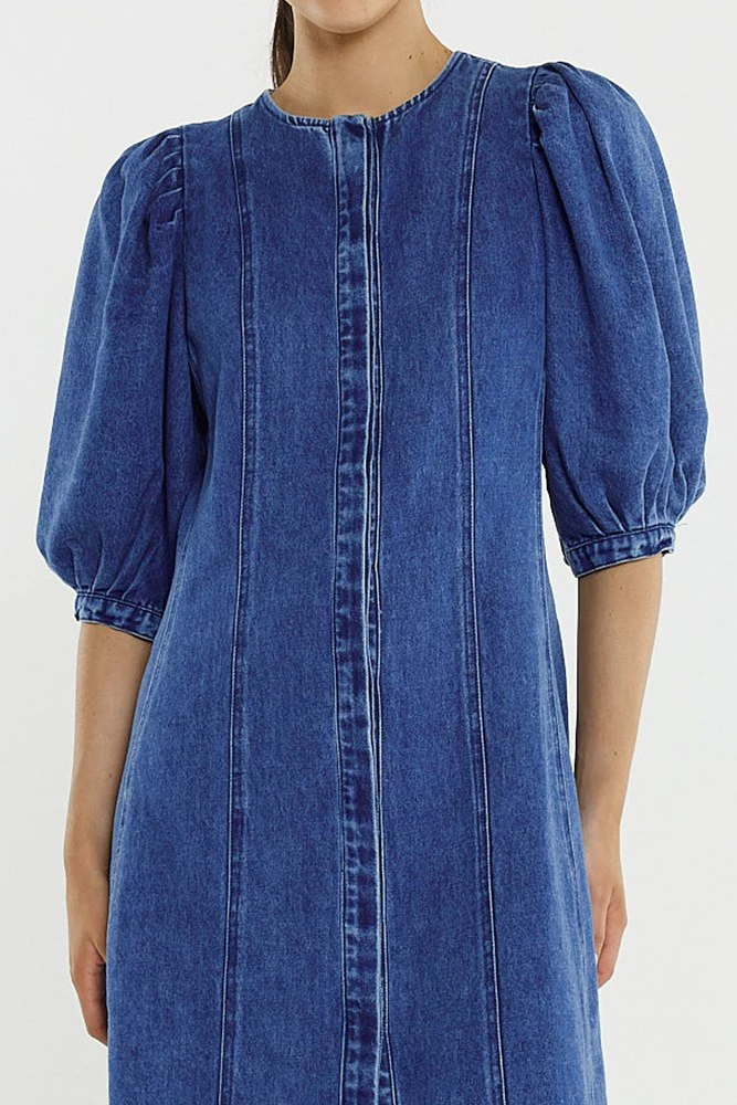 Elijah Midi Denim Dress - Image 3
