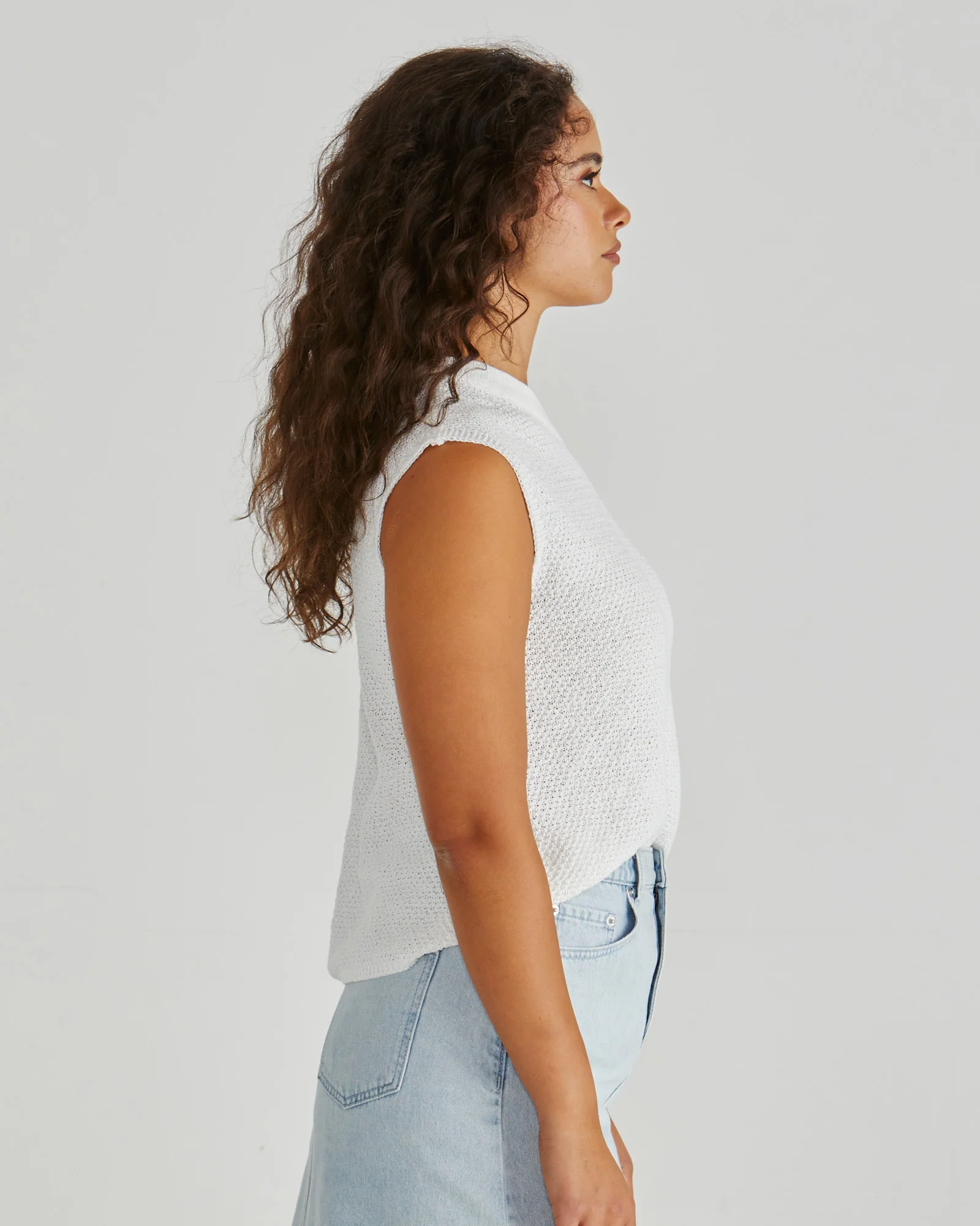 JACI KNIT TOP - White - Image 3