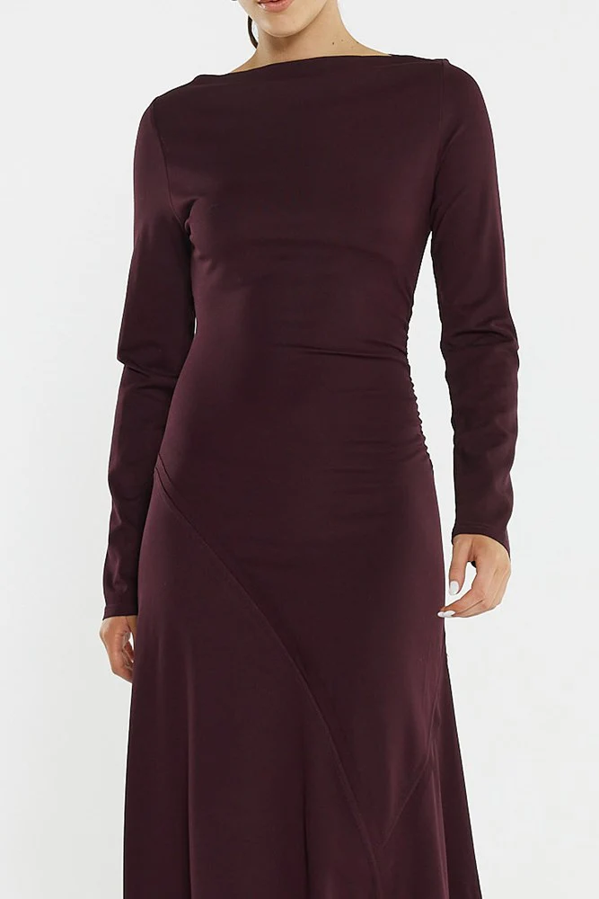 Jade Seamed Jersey Dress - Image 3