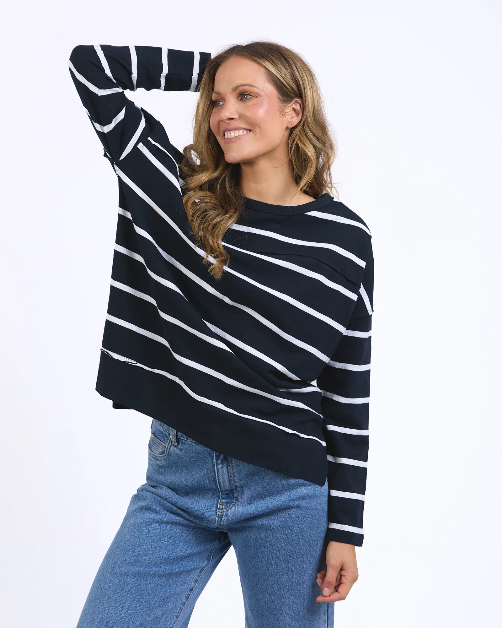 Jayne Stripe Throw On Top - Image 2