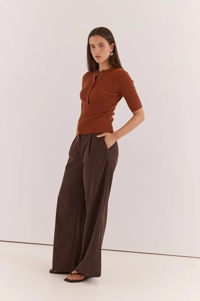 Lilee Rib Knit - Cognac - Image 3