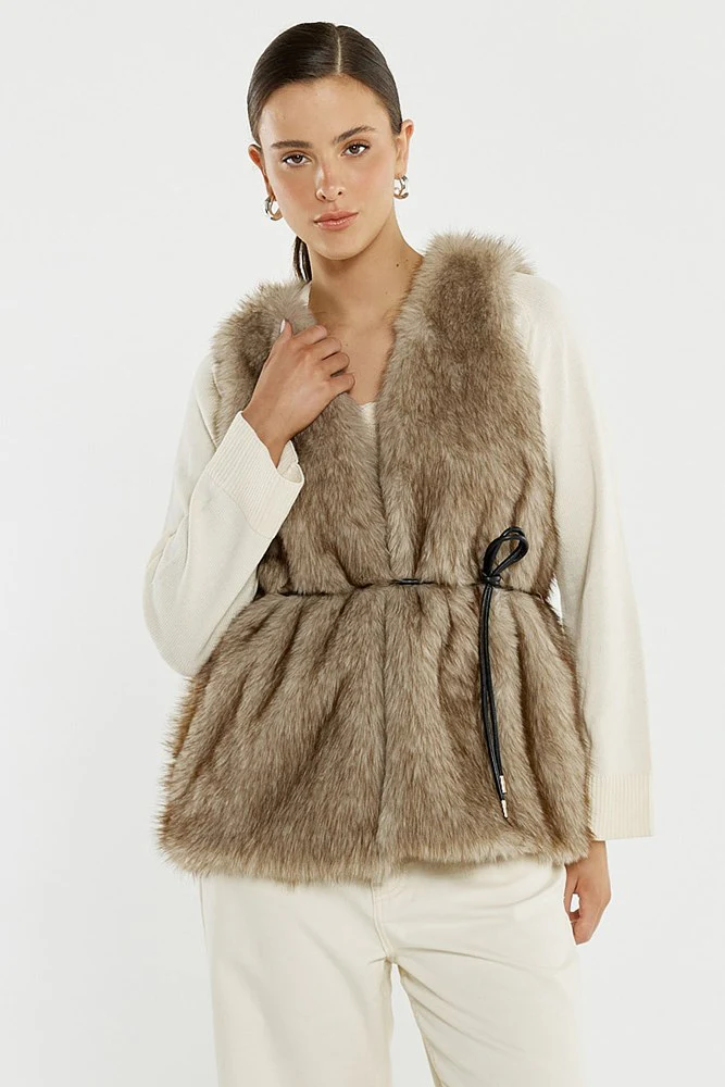 Riya Fur Gilet