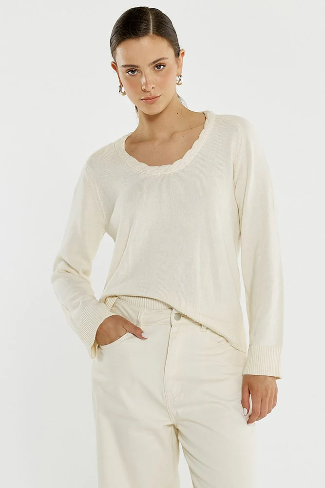 Roe Braided Neck Knit