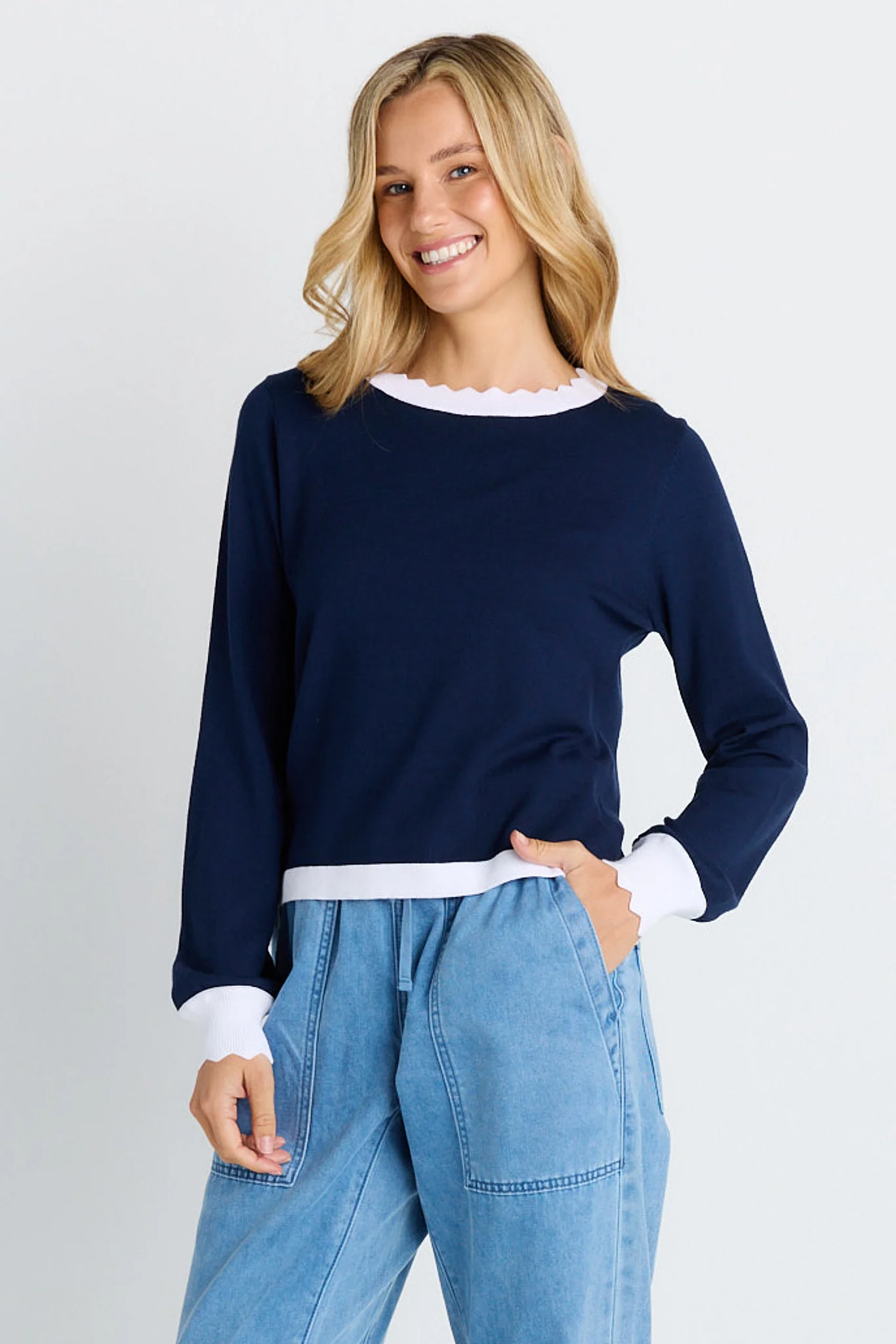 Scallop Knit Sweater - Image 3
